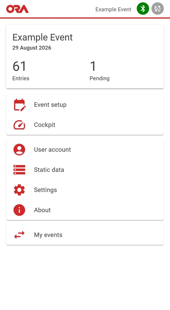 Ora: Event overview